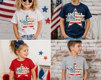 America Hallelujah PNG, Coquette Patriotic Star Design (Digital Download)