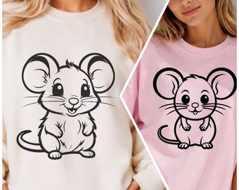 Happy Mouse SVG Bundle | Cartoon Animal Clipart (Digital Download)