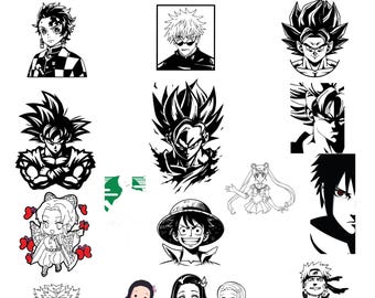 Anime Characters SVG, Anime Characters Vector File