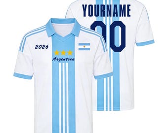Argentinien 2026 Cup Fan T-Shirt Fußball Trikot – Kinder, Jugendliche & Erwachsene