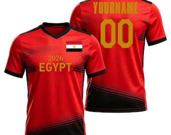 Personalized Egypt 2026 Cup Fan T-Shirt Soccer Jersey – Kids, Youth & Adults
