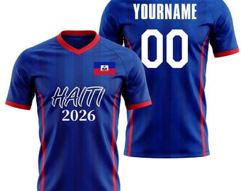 Personalized Haiti 2026 Cup Fan T-Shirt Soccer Jersey – Kids, Youth & Adults