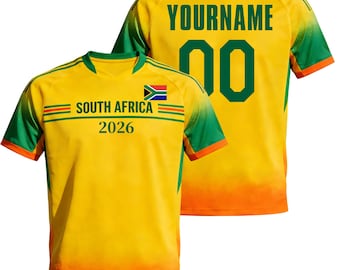 Personalized South Africa 2026 Cup Fan T-Shirt Soccer Jersey – Kids, Youth & Adults