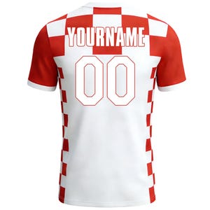 Personalized Croatia 2026 Cup Fan T-Shirt Soccer Jersey – Kids, Youth & Adults image 3