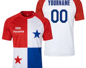 Personalized Panama 2026 Cup Fan T-Shirt Soccer Jersey – Kids, Youth & Adults