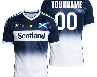 Personalized Scotland 2026 Cup Fan T-Shirt Soccer Jersey – Kids, Youth & Adults