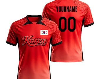 Personalized Korea 2026 Cup Fan T-Shirt Soccer Jersey – Kids, Youth & Adults