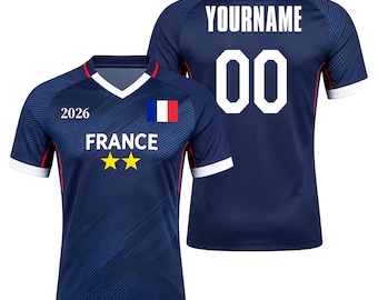 Personalized France 2026 Cup Fan T-Shirt Soccer Jersey – Kids, Youth & Adults
