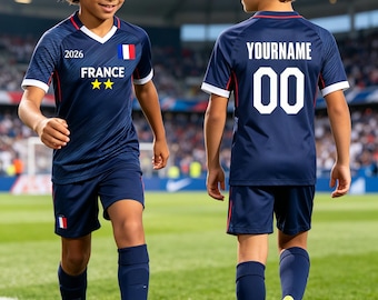 Frankreich 2026 Cup Fan T-Shirt Fußball Trikot - Kinder, Jugendliche & Erwachsene