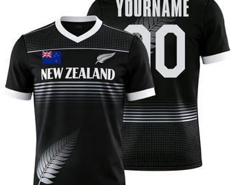 Personalized New Zealand 2026 Cup Fan T-Shirt Soccer Jersey – Kids, Youth & Adults