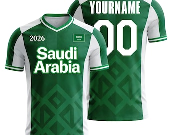 Personalized Saudi Arabia 2026 Cup Fan T-Shirt Soccer Jersey – Kids, Youth & Adults