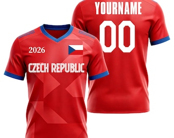 Personalized Czech Republic 2026 Cup Fan T-Shirt Soccer Jersey – Kids, Youth & Adults