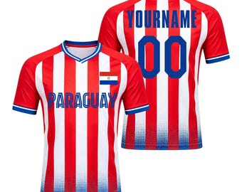 Paraguay 2026 Cup Fan T-Shirt Fußball Trikot - Kinder, Jugendliche & Erwachsene