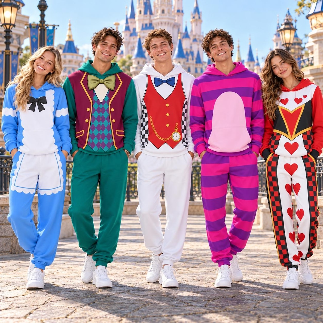 WDW Alice in Wonderland Matching Costume Hoodie Jogger, Mad Hatter ...