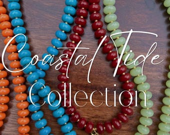 Coastal Beaded Necklace | Ocean-Inspired Glass Bead Jewelry