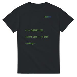 PHOSPHOR – chatgpt.exe | Insert disk 1 | Retro DOS T-Shirt