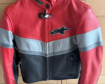 Chaqueta de cuero Alpinestar Racing para hombre, chaqueta de motociclista de cuero genuino de vaca, equipo deportivo MotoGP, ropa urbana, regalo del equipo Alpinestar