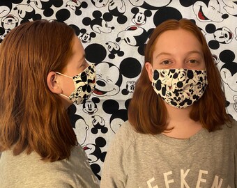 For Kids of All Ages! Reuseable triple-layer cotton face mask with durable nose wire, optional sipper, adult and youth sized