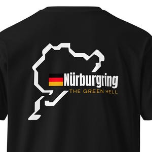 The Green Hell Circuit Map Tee, Motorsport Graphic Shirt, Cotton Unisex Fit