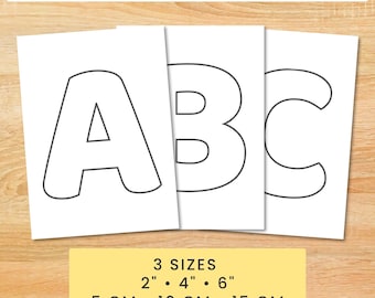 Letras de burbujas, letras mayúsculas grandes, letras con contorno para el aula, páginas para colorear y manualidades en PDF