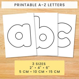 Bubble Letters, Large Lowercase Letters, Outline Letters For Classroom, Coloring Pages & Crafts PDF