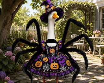 Costume Goose Spider avec jupe en dentelle et chapeau pour une saison effrayante et amusante