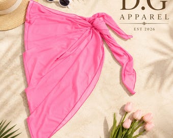 Summer Beach Dress Wrap Sheer Wrap Knot Waist Swimsuit Cover Up Skirt Bikini Wraps Scarf Swimwear Cover Ups Women Bikini Shawls I GiftforHER