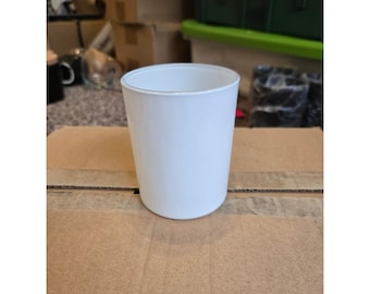 Set of 11 White Glass Candle Jars, 9 oz Tumbler Vessels for DIY Candle Making