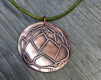 Even Artichokes Have Hearts Amelie Necklace Artisan Copper Introvert Jewelry