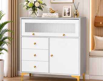 Bedroom Chest of Drawers Storage Cabinet Wooden Sideboard with 3 Drawers