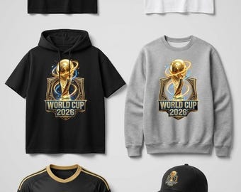 World Cup 2026 Football PNG Clipart | Soccer Graphic T-Shirt Print (Digital Download)