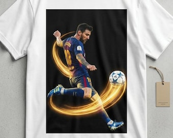 Football Graphic T-Shirt Design PNG | Ronaldo Messi Inspired Soccer Print (Digital Download)