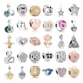 Pandora Charms for Bracelet, S925 Sterling Silver Dangle Charm Beads, Heart Flower Star Designs, Fits Pandora Bracelet, Gift for Her product logo