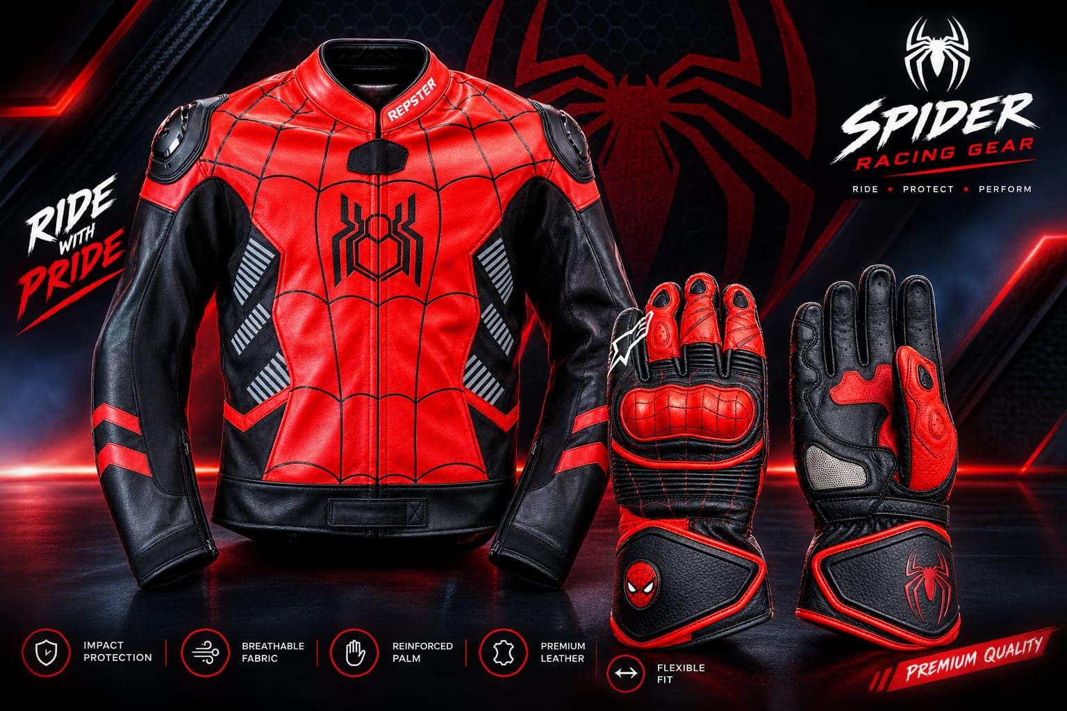Spider Man Gloves - Etsy