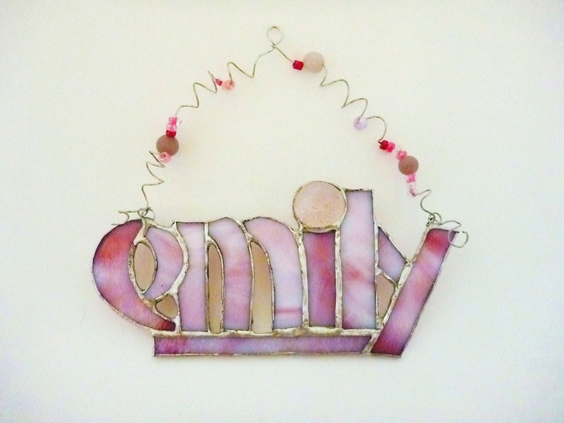 Personalized Stained Glass Name Suncatcher in Your Choice of Etsy