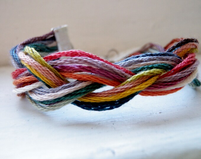 Braided Embroidery Thread Bracelet Etsy
