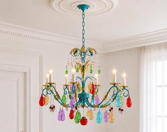 Lustre de vidro colorido estilo Murano | Luminária pendente vintage italiana em vidro com formato de frutas | Decoração artística para iluminação de teto