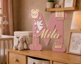 Personalized 3D Birth Sign with Name & Birth Stats – Nursery Decor, New Baby Gift for Boys and Girls