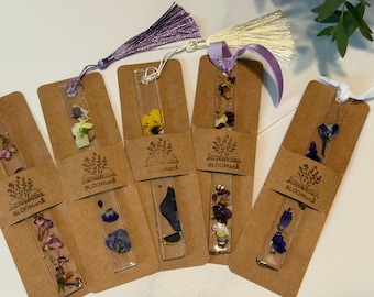 Pressed Flower Acrylic Bookmarks