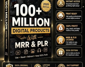 Pacchetto completo di oltre 100 milioni di PLR MRR ideale per entrate passive / Download immediato