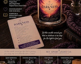 1 Candle (Out of Darkness Devotional Candle with Reflection Card)
