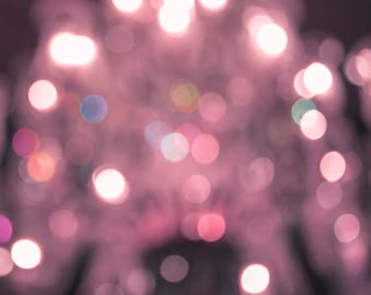 Pink Bokeh- 8x10 photograph - Bokeh Lights - fine art print - dreamy photography - surreal whimsical art