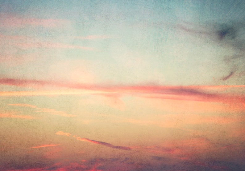 Abstract Sky 8x10 photograph Sunset fine art print dreamy photography surreal nursery art image 1