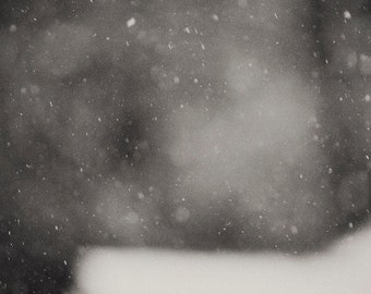 White Christmas - 8x10 photograph - fine art print -black and white photography - winter artwork - snow photograph - abstract
