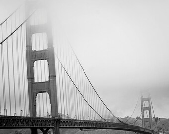 Golden Gate Bridge - 8x10 photograph - "Iconic" - fine art print - vintage photography - Black and White photograph - San Francisco