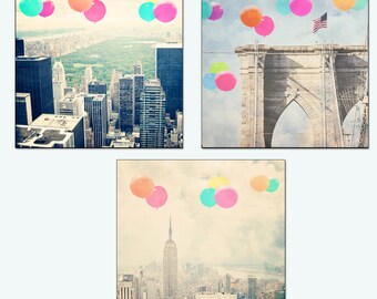 New York City Balloons Kollektion - SPAREN SIE ÜBER 60 PROZENT - 5x5 Drucke - Skyline von New York