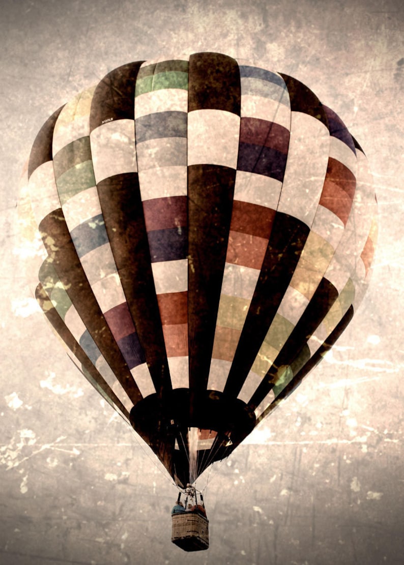 Vintage Hot Air Balloon ACEO limited edition fine art print | Etsy