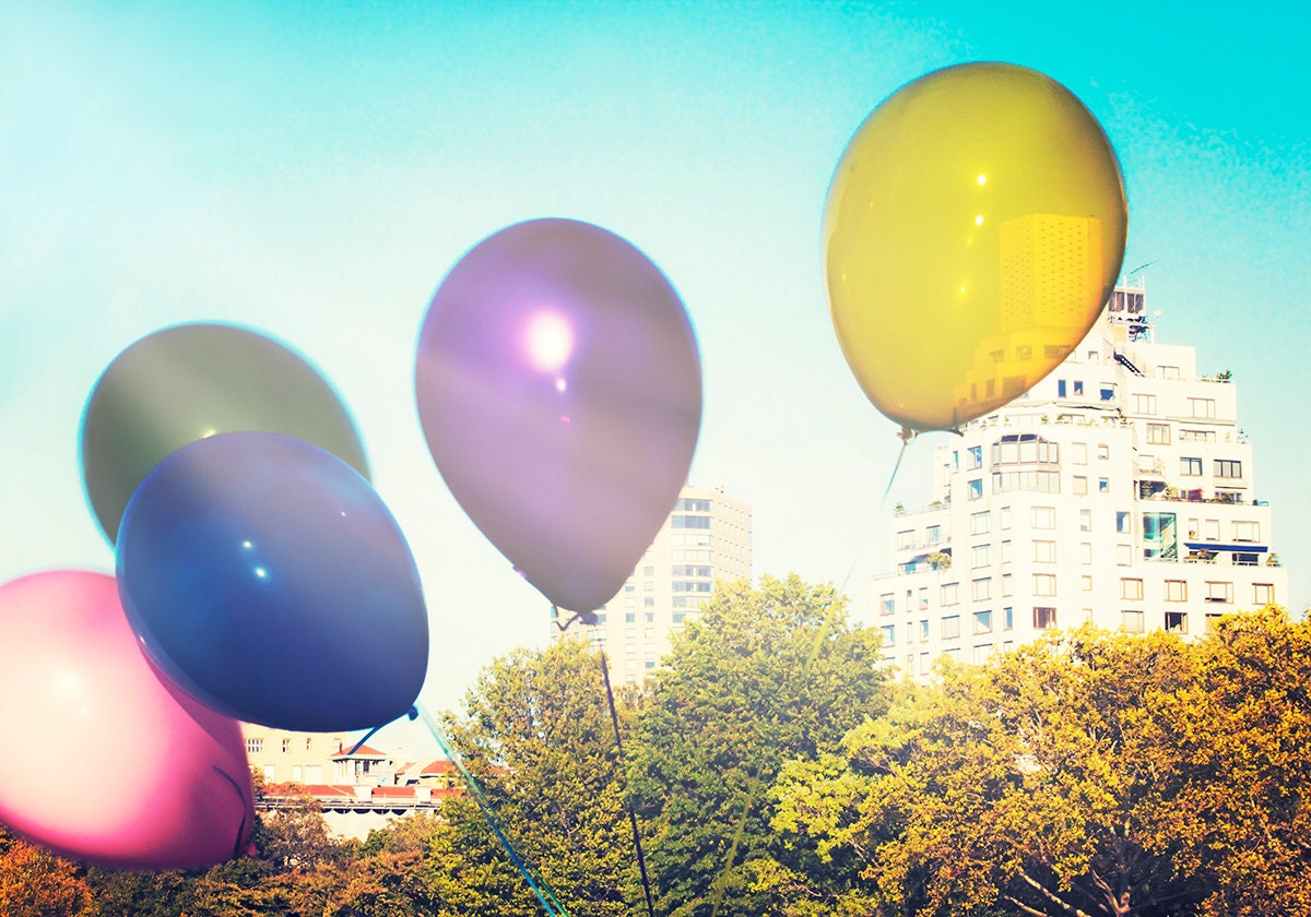 Central Park 8x10 Photograph balloons in the Etsy