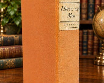 Prima edizione del 1923 di "Cavalli e uomini" di Sherwood Anderson, libro vintage con copertina rigida.