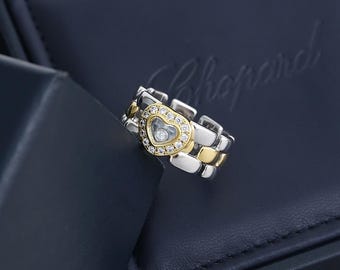CP heart rings 925 silver 18k gold plated CZ Pave Single Bead Ring